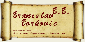Branislav Borković vizit kartica